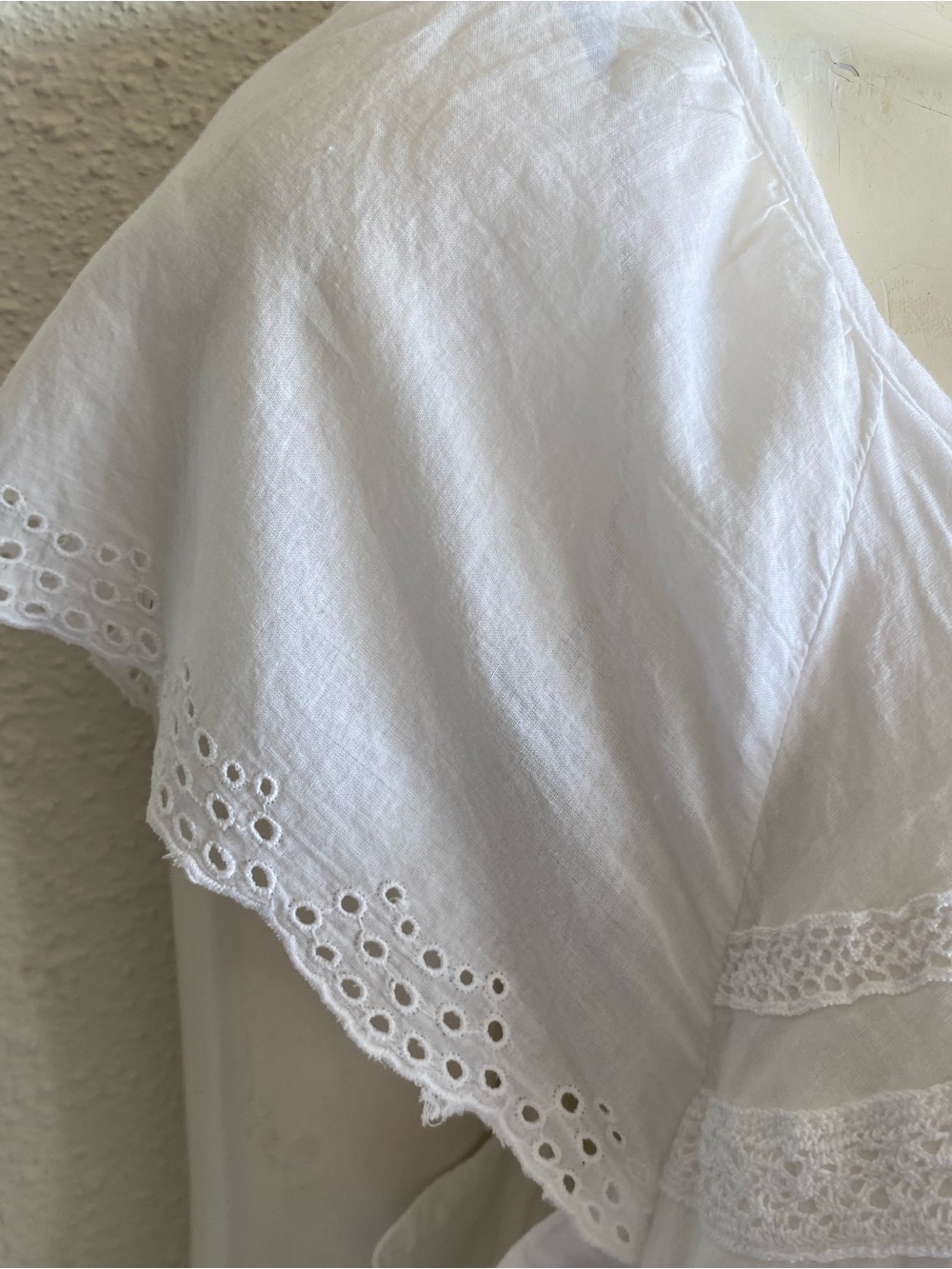 Old Navy 100% Cotton White Eyelet Embroidered Intimate Wear L - Picture 5 of 10